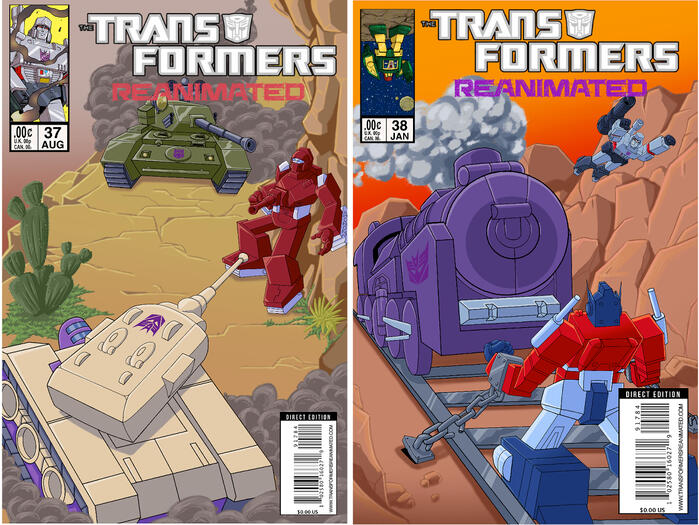 Covers for the Transformers ReAnimated project by Yoshi.